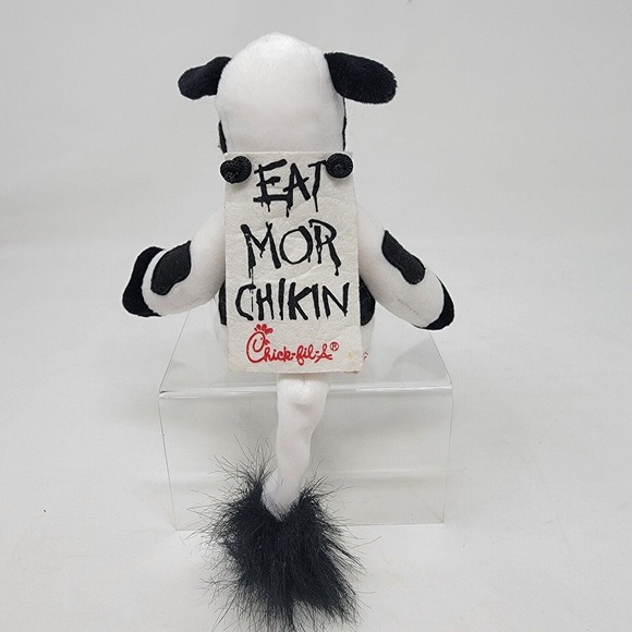 Chick-Fil -A Cow Plush 9” Eat Mor Chikin Sign Stuffed Animal Toy Vintage - Picture 7 of 13